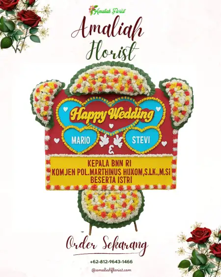 Papan Bunga Pernikahan Bojong Sari Baru